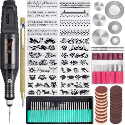 NO BRAND Pair Lot De 108 Outils De Gravure Électrique Avec Cordon Multifonction Mini Graveur ,xukit D'Outils Rotatifs Diy (prise Ue)- - Publicité NO BRAND Pair Lot De 108 Outils De Gravure Électrique Avec Cordon Multifonction Mini Graveur ,xukit D'Outils Rotatifs Diy (prise Ue)- - Publicité