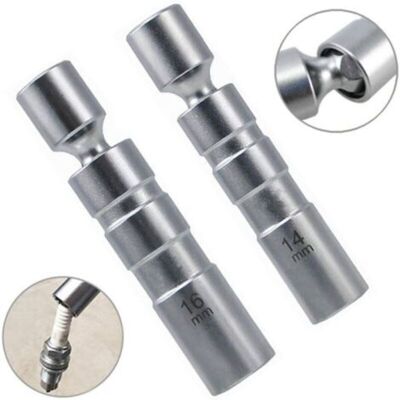 SANS MARQUE Lot De 2 Clés À Bougie D'Allumage 14 Mm, 16 Mm, Candélabres Magnétiques À Douze Pointes Clé À Bougie Universelle Flexible 3/8" Outil De Démontage De Clé À Douille Pour Bougie D'Allumage (court) - Publicité SANS MARQUE Lot De 2 Clés À Bougie D'Allumage 14 Mm, 16 Mm, Candélabres Magnétiques À Douze Pointes Clé À Bougie Universelle Flexible 3/8" Outil De Démontage De Clé À Douille Pour Bougie D'Allumage (court) - Publicité