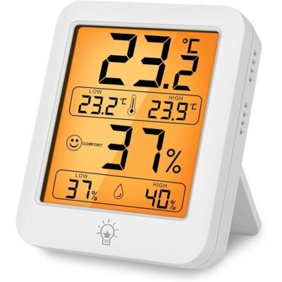 ABYSSE Thermomètre Et Hygromètre Numérique D'Intérieur, 1 Pièce, Avec Rétroéclairage, Réponse Rapide En 5 Secondes, Indicateur Et Moniteur De Température Et D'Humidité - Publicité ABYSSE Thermomètre Et Hygromètre Numérique D'Intérieur, 1 Pièce, Avec Rétroéclairage, Réponse Rapide En 5 Secondes, Indicateur Et Moniteur De Température Et D'Humidité - Publicité