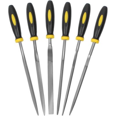 Melissa Ensemble De Fichiers 6 Pièces, Limes À Aiguilles De 5,5 Pouces, Kit De Fichiers En Acier Au Carbone De 3 Mm De Diamètre Avec Poignée, Convient Au Métal, Au Bois, Au Verre, Au Cuir, Aux Bijoux, Etc. Publicité Melissa Ensemble De Fichiers 6 Pièces, Limes À Aiguilles De 5,5 Pouces, Kit De Fichiers En Acier Au Carbone De 3 Mm De Diamètre Avec Poignée, Convient Au Métal, Au Bois, Au Verre, Au Cuir, Aux Bijoux, Etc. Publicité