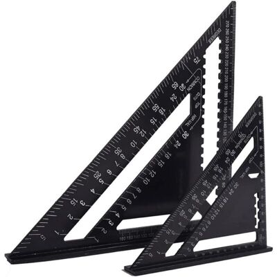 SANS MARQUE Equerre Menuisier Multifonctions 18cm Et 30cm, Triangle Métal Aluminium Règle Équerre Trusquin Guide Raporteur Angle 45 90 Degres/outillage Charpentier/outil Traçage Guidage Menuiserie Bois - Publicité SANS MARQUE Equerre Menuisier Multifonctions 18cm Et 30cm, Triangle Métal Aluminium Règle Équerre Trusquin Guide Raporteur Angle 45 90 Degres/outillage Charpentier/outil Traçage Guidage Menuiserie Bois - Publicité
