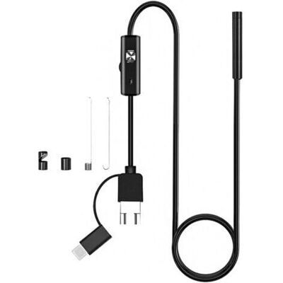 ABYSSE Caméra D'Inspection Semi-rigide Ultra-mince 3-en-1 Usb Microtype-c 5,5 Mm, Caméra Endoscopique Usb, Étanche Ip67 Pour Téléphones Android Et Windows (5 Mètres) - Publicité ABYSSE Caméra D'Inspection Semi-rigide Ultra-mince 3-en-1 Usb Microtype-c 5,5 Mm, Caméra Endoscopique Usb, Étanche Ip67 Pour Téléphones Android Et Windows (5 Mètres) - Publicité