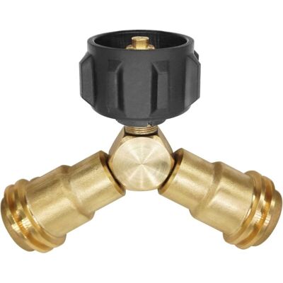STAKMANN Répartiteur De Propane, Adaptateur Gpl 2 Voies En T Pour Réservoirs De Propane De 20 Lb, Compatible Avec Les Barbecues, Réchauds De Camping, Brûleurs À Gaz Et Radiateurs. Publicité STAKMANN Répartiteur De Propane, Adaptateur Gpl 2 Voies En T Pour Réservoirs De Propane De 20 Lb, Compatible Avec Les Barbecues, Réchauds De Camping, Brûleurs À Gaz Et Radiateurs. Publicité