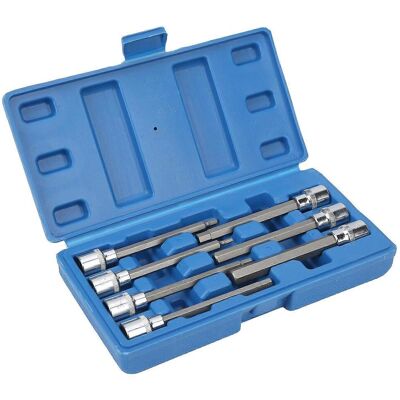 FLAMMKRAFT Lot De 7 Clés Hexagonales 3/8" Carré, Embouts De Douille Extra-longs En Acier Chromé Vanadium Pour Maison, Voiture Et Atelier. Publicité FLAMMKRAFT Lot De 7 Clés Hexagonales 3/8" Carré, Embouts De Douille Extra-longs En Acier Chromé Vanadium Pour Maison, Voiture Et Atelier. Publicité