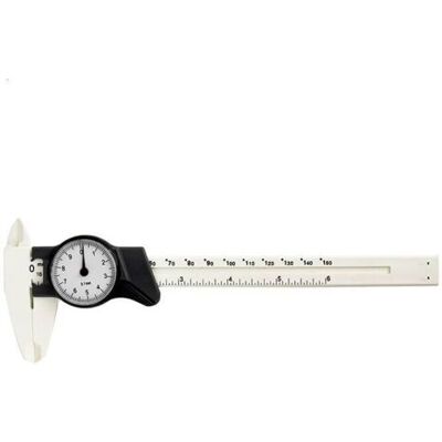 ABYSSE 0-150mm Pieds À Coulisse À Cadran Vernier En Plastique Règle Jauge Outils De Mesure Professionnels Pour Mesure Dimensionnelle (blanc) - Publicité ABYSSE 0-150mm Pieds À Coulisse À Cadran Vernier En Plastique Règle Jauge Outils De Mesure Professionnels Pour Mesure Dimensionnelle (blanc) - Publicité