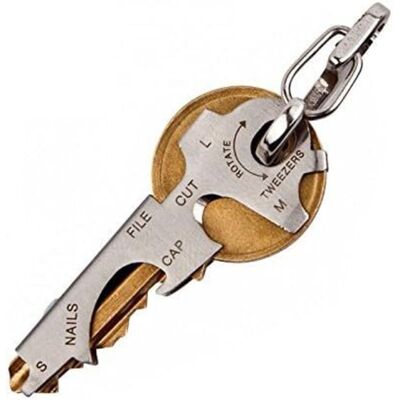 IRISFR Porte Clé Multifonction 8 En 1 Avec Décapsuleur, Tournevis Et Autres Keytool - Publicité IRISFR Porte Clé Multifonction 8 En 1 Avec Décapsuleur, Tournevis Et Autres Keytool - Publicité