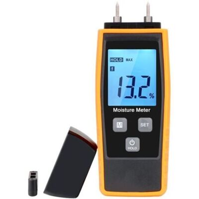 ABYSSE Bois L'Humidité Mètre, L'Humidité Testeur Numérique Hd, Écran Lcd Avec Rétroéclairage Wood Détecteur De L'Humidité, 8 Groupes Calibrées Pour La Sélection Et La 2 De Notebook Sensor Pins - Publicité ABYSSE Bois L'Humidité Mètre, L'Humidité Testeur Numérique Hd, Écran Lcd Avec Rétroéclairage Wood Détecteur De L'Humidité, 8 Groupes Calibrées Pour La Sélection Et La 2 De Notebook Sensor Pins - Publicité