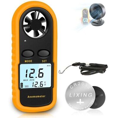 ABYSSE Anemometre Portable Anémomètre Numérique Haute Précision (±5%) Avec Rétro-éclairage Lcd, Anémomètre Portatif Pour Extérieur, Havc, Drones - Publicité ABYSSE Anemometre Portable Anémomètre Numérique Haute Précision (±5%) Avec Rétro-éclairage Lcd, Anémomètre Portatif Pour Extérieur, Havc, Drones - Publicité