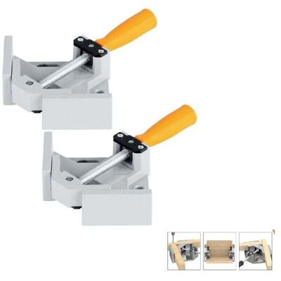 BSIOFF Ymyny 2 Pack Angle Clamp, 90 Degree Perfect Angle Clamp, 2 Adjustable Handles, Clamping Vice For Carpentry Work, Hand Tools - Publicité BSIOFF Ymyny 2 Pack Angle Clamp, 90 Degree Perfect Angle Clamp, 2 Adjustable Handles, Clamping Vice For Carpentry Work, Hand Tools - Publicité