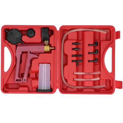 EOSNOW Testeur De Pompe À Vide À Main, Outil De Test, Kit De Purge De Frein, Adaptateurs, Connecteurs Avec Boîte À Outils - Publicité EOSNOW Testeur De Pompe À Vide À Main, Outil De Test, Kit De Purge De Frein, Adaptateurs, Connecteurs Avec Boîte À Outils - Publicité