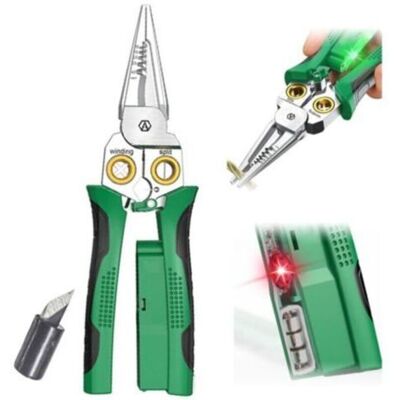 ABYSSE Pince À Dénuder Multifonction 8 En 1 Super Easy Pour Couper Et Tirer Les Fils - Publicité ABYSSE Pince À Dénuder Multifonction 8 En 1 Super Easy Pour Couper Et Tirer Les Fils - Publicité
