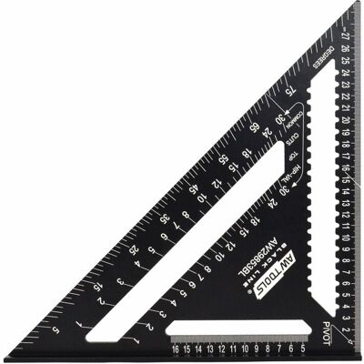 Équerre De Charpentier En Aluminium Awtools 12" À Ligne Noire - Publicité Équerre De Charpentier En Aluminium Awtools 12" À Ligne Noire - Publicité