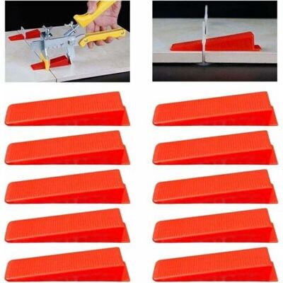 ABYSSE Carrelage Système De Nivellement Cales, Cale Niveleur Entretoises Pour Carrelage Carreleur Niveleur Entretoises Clips Coins, 100 Pièces, Rouge - Publicité ABYSSE Carrelage Système De Nivellement Cales, Cale Niveleur Entretoises Pour Carrelage Carreleur Niveleur Entretoises Clips Coins, 100 Pièces, Rouge - Publicité