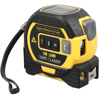 MOXIE Outil De Mesure Précis 3 En 1, Mesure Au Laser Infrarouge 60m, Ruban À Mesurer 5m, Mètre À Distance Au Laser À Ligne Croisée Verticale, Auto Verrouillage, Jaune - Publicité MOXIE Outil De Mesure Précis 3 En 1, Mesure Au Laser Infrarouge 60m, Ruban À Mesurer 5m, Mètre À Distance Au Laser À Ligne Croisée Verticale, Auto Verrouillage, Jaune - Publicité
