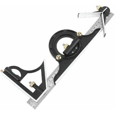 OEM 300mm Multi-fonction Rapporteur Combinaison Équerre Règle En Acier Inoxydable Outil De Mesure Professionnel Charpentier Outils - Publicité OEM 300mm Multi-fonction Rapporteur Combinaison Équerre Règle En Acier Inoxydable Outil De Mesure Professionnel Charpentier Outils - Publicité