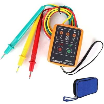 ABYSSE 3 Phase Ac60v 600v Appareil De Mesure Vérificateur De Rotation Testeur De, Sm-852b Équipé De Pinces Crocodiles Et D'Un Affichage De Led Testeur De Buzzer - Publicité ABYSSE 3 Phase Ac60v 600v Appareil De Mesure Vérificateur De Rotation Testeur De, Sm-852b Équipé De Pinces Crocodiles Et D'Un Affichage De Led Testeur De Buzzer - Publicité