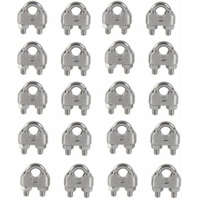 ABYSSE M4 Serre-câbles Etrier U Boulon Clip De Câble 304 Acier Inoxydable Selle De Pince De Câble Câble Métallique Clips Pour Etendoir Linge Exterieur20pcs - Publicité ABYSSE M4 Serre-câbles Etrier U Boulon Clip De Câble 304 Acier Inoxydable Selle De Pince De Câble Câble Métallique Clips Pour Etendoir Linge Exterieur20pcs - Publicité
