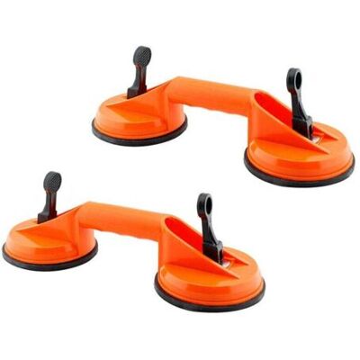 ABYSSE Ventouse Carrelage, 2 Pièces 2x 100kg Capacité Double Ventouse Carrosserie, Poignées Ergonomiques Et Antidérapantes, Pour Carrelage, Verre - Publicité ABYSSE Ventouse Carrelage, 2 Pièces 2x 100kg Capacité Double Ventouse Carrosserie, Poignées Ergonomiques Et Antidérapantes, Pour Carrelage, Verre - Publicité