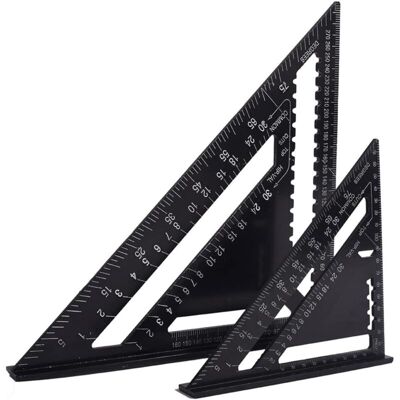 MOXIE Equerre Menuisier Multifunctions 18cm Et 30cm, Metal Aluminium Triangle Règle Équerre Trusquin Guide Raporteur Angle 45 90 Degres/outillage Charpentier/outil Traçage Guidage Menuiserie Bois - Publicité MOXIE Equerre Menuisier Multifunctions 18cm Et 30cm, Metal Aluminium Triangle Règle Équerre Trusquin Guide Raporteur Angle 45 90 Degres/outillage Charpentier/outil Traçage Guidage Menuiserie Bois - Publicité