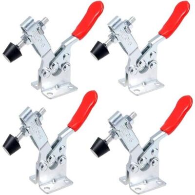 ABYSSE 4pcs Pince À Genouillère, 201-b Sauterelle De Serrage Pince À Bascule En Métal Horizontal Sauterelle Serrage Barre De Dégagement, Capacité De Maintien Environ 90 Kg, Antidérapant - Publicité ABYSSE 4pcs Pince À Genouillère, 201-b Sauterelle De Serrage Pince À Bascule En Métal Horizontal Sauterelle Serrage Barre De Dégagement, Capacité De Maintien Environ 90 Kg, Antidérapant - Publicité