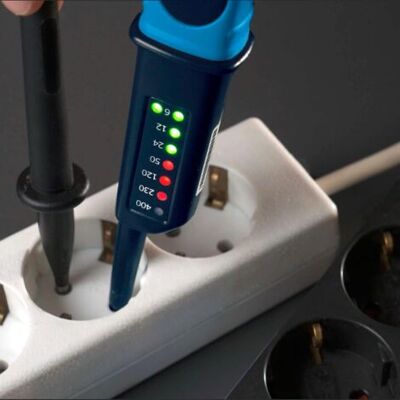 ABYSSE Le Testeur De Tension 400 Avec Stylo De Test À Affichage Led Mesure La Tension Alternative Et Continue De 6 À 400 V, Y Compris La Mesure De Tension Triphasée - Publicité ABYSSE Le Testeur De Tension 400 Avec Stylo De Test À Affichage Led Mesure La Tension Alternative Et Continue De 6 À 400 V, Y Compris La Mesure De Tension Triphasée - Publicité