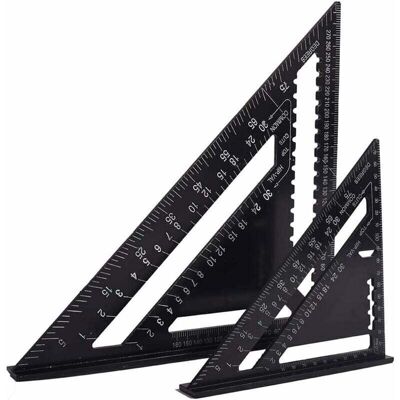 SANS MARQUE Equerre Menuisier Multifonctions 18cm Et 30cm, Triangle Métal Aluminium Règle Équerre Trusquin Guide Raporteur Angle 45 90 Degres,outillage Charpentier,outil Traçage Guidage Menuiserie Bois, - Publicité SANS MARQUE Equerre Menuisier Multifonctions 18cm Et 30cm, Triangle Métal Aluminium Règle Équerre Trusquin Guide Raporteur Angle 45 90 Degres,outillage Charpentier,outil Traçage Guidage Menuiserie Bois, - Publicité