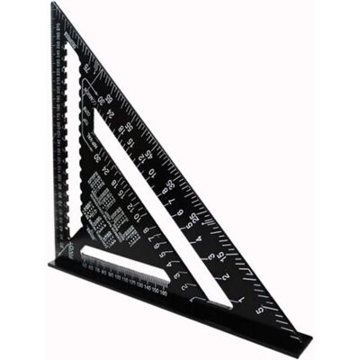 ABYSSE Carpenter's Square 90 Degree Aluminum Alloy Triangle Rulers High Precision Woodworking Measuring Tool Angle Protractor For Woodworking Building Diy (12'', Metric) - Publicité ABYSSE Carpenter's Square 90 Degree Aluminum Alloy Triangle Rulers High Precision Woodworking Measuring Tool Angle Protractor For Woodworking Building Diy (12'', Metric) - Publicité
