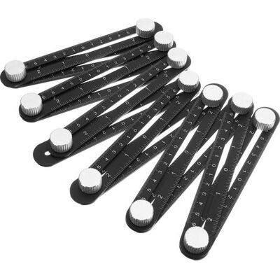 ABYSSE Règle De Mesure Multi-angles Avec Trou De Positionnement, Gabarit D'Angle À 12 Côtés En Alliage D'Aluminium, Outil De Mesure, Noir - Publicité ABYSSE Règle De Mesure Multi-angles Avec Trou De Positionnement, Gabarit D'Angle À 12 Côtés En Alliage D'Aluminium, Outil De Mesure, Noir - Publicité