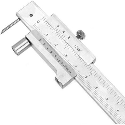 ABYSSE Pied À Coulisse Parallèle Portable En Acier Inoxydable 0-200 Mm Avec Jauge De Marquage - Publicité ABYSSE Pied À Coulisse Parallèle Portable En Acier Inoxydable 0-200 Mm Avec Jauge De Marquage - Publicité