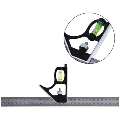 ABYSSE Équerre Combinée 300 Mm 12 Pouces, Niveau Et Outil Professionnels Robustes En Acier Inoxydable, 12 Pouces (équerre Combinée) - Publicité ABYSSE Équerre Combinée 300 Mm 12 Pouces, Niveau Et Outil Professionnels Robustes En Acier Inoxydable, 12 Pouces (équerre Combinée) - Publicité