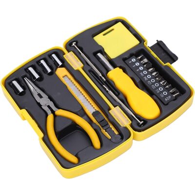 MRTRS Ensemble D'Outils À Main Pour La Maison : Tournevis En Acier Au Carbone, Douilles, Mètre Ruban, Couteau Utilitaire - Publicité MRTRS Ensemble D'Outils À Main Pour La Maison : Tournevis En Acier Au Carbone, Douilles, Mètre Ruban, Couteau Utilitaire - Publicité