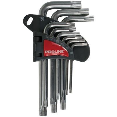 Jeu De Clés Torx Proline 48339 9 Pièces T10-t50 Acier Crv 1 Pc. Publicité Jeu De Clés Torx Proline 48339 9 Pièces T10-t50 Acier Crv 1 Pc. Publicité