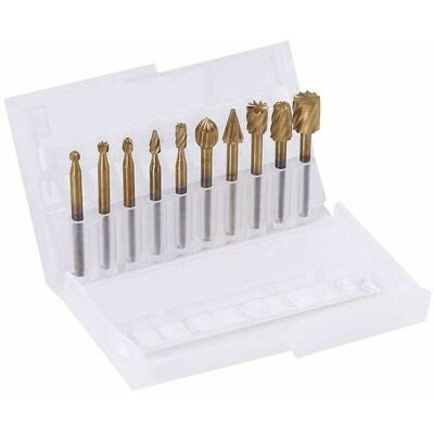 OEM 10 Pièces Titane Dremel Routage Bois Fraisage Rotatif Fichier Rotatif Coupe Bois Sculpture Sculpté Couteau Outils De Coupe - Publicité OEM 10 Pièces Titane Dremel Routage Bois Fraisage Rotatif Fichier Rotatif Coupe Bois Sculpture Sculpté Couteau Outils De Coupe - Publicité