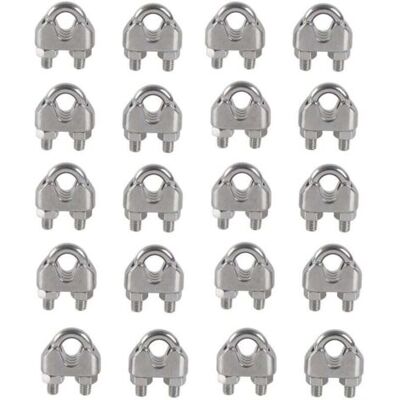 ABYSSE M3 Serre-câbles Etrier U Boulon Clip De Câble 304 Acier Inoxydable Selle De Pince De Câble Câble Métallique Clips Pour Etendoir Linge Exterieur20pcs - Publicité ABYSSE M3 Serre-câbles Etrier U Boulon Clip De Câble 304 Acier Inoxydable Selle De Pince De Câble Câble Métallique Clips Pour Etendoir Linge Exterieur20pcs - Publicité