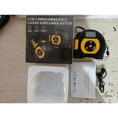FLAMMKRAFT Mètre Ruban Laser 196 Pi, Mesure Laser Et Mesure Manuelle De 5 Mètres, Support Pour Mètre Ruban Numérique - Publicité FLAMMKRAFT Mètre Ruban Laser 196 Pi, Mesure Laser Et Mesure Manuelle De 5 Mètres, Support Pour Mètre Ruban Numérique - Publicité