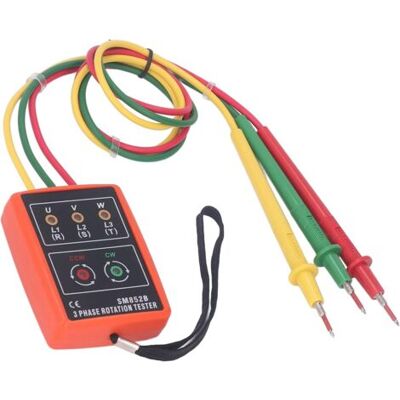 ABYSSE Testeur De Séquence Triphasé, Sm852b, Indicateur De Rotation De Phase Ca Portable Pour La Détection De Courant Et De Tension - Publicité ABYSSE Testeur De Séquence Triphasé, Sm852b, Indicateur De Rotation De Phase Ca Portable Pour La Détection De Courant Et De Tension - Publicité