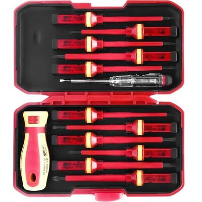 OEM Coffret De 13 Tournevis, Outils D'Isolation Magnétique, Testeur Magnétique, Conception Isolée, Avec Étui De Rangement - Publicité OEM Coffret De 13 Tournevis, Outils D'Isolation Magnétique, Testeur Magnétique, Conception Isolée, Avec Étui De Rangement - Publicité