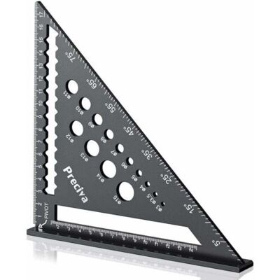 ABYSSE Equerre,equerre Menuisier 7 Inch, Outil De Mise En Page Carré D’alliage D’aluminium, Échelle Métrique, Avec Des Trous De Mesure De Perceuse, Angle De Tirage De Soutien, Ligne, Cercle - Publicité ABYSSE Equerre,equerre Menuisier 7 Inch, Outil De Mise En Page Carré D’alliage D’aluminium, Échelle Métrique, Avec Des Trous De Mesure De Perceuse, Angle De Tirage De Soutien, Ligne, Cercle - Publicité