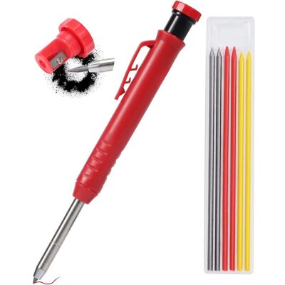 Melissa Crayon De Menuisier Solide Avec Taille Crayon, Crayon Chantier Outils De Travail Du Bois 6 Pièces Mines De Crayon, Outil De Marquage Construction Dessin Faire Scribering - Publicité Melissa Crayon De Menuisier Solide Avec Taille Crayon, Crayon Chantier Outils De Travail Du Bois 6 Pièces Mines De Crayon, Outil De Marquage Construction Dessin Faire Scribering - Publicité