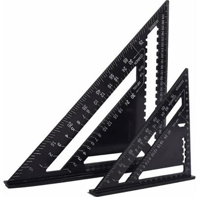 ABYSSE Équerre De Menuisier Multifonctionnelle 18 Cm Et 30 Cm, Triangle En Métal Et Aluminium, Gabarit De Marquage, Rapporteur D'Angle 45°/90°, Outil De Menuiserie - Publicité ABYSSE Équerre De Menuisier Multifonctionnelle 18 Cm Et 30 Cm, Triangle En Métal Et Aluminium, Gabarit De Marquage, Rapporteur D'Angle 45°/90°, Outil De Menuiserie - Publicité
