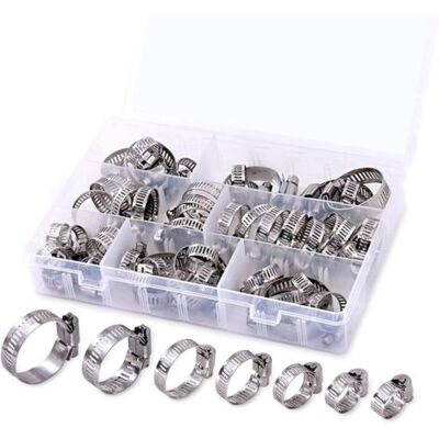 ABYSSE Assortiment De 60 Colliers De Serrage Réglables En Acier Inoxydable, 8-38 Mm, 7 Tailles, Pour Tuyaux, Plomberie, Conduites De Carburant, Applications Automobiles Et Mécaniques. Publicité ABYSSE Assortiment De 60 Colliers De Serrage Réglables En Acier Inoxydable, 8-38 Mm, 7 Tailles, Pour Tuyaux, Plomberie, Conduites De Carburant, Applications Automobiles Et Mécaniques. Publicité