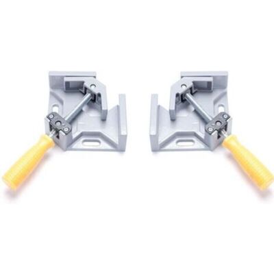 SANS MARQUE 2 Pcs Serre Joint Angle 90 °, Etau D'Angle Alliage D'Aluminium Pince De Soudage D'Angle Avec Mâchoire Pivotante Réglable, Pour Outils Menuisier, Soudage De Charpentier (gris) - Publicité SANS MARQUE 2 Pcs Serre Joint Angle 90 °, Etau D'Angle Alliage D'Aluminium Pince De Soudage D'Angle Avec Mâchoire Pivotante Réglable, Pour Outils Menuisier, Soudage De Charpentier (gris) - Publicité