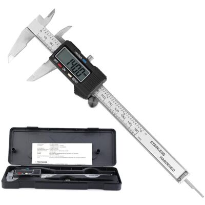 STAKMANN Aiperq Professionnel Pieds À Coulisse Vernier Acier Inoxydable Caliper De 150mm Précision Diamètre Profondeur Étape Mesure Outil Micromètre - Publicité STAKMANN Aiperq Professionnel Pieds À Coulisse Vernier Acier Inoxydable Caliper De 150mm Précision Diamètre Profondeur Étape Mesure Outil Micromètre - Publicité