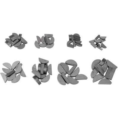 ABYSSE Kit D'Assortiment De 80 Clavettes Woodruff En Métal De Différentes Tailles Pour L'Industrie Mécanique - Publicité ABYSSE Kit D'Assortiment De 80 Clavettes Woodruff En Métal De Différentes Tailles Pour L'Industrie Mécanique - Publicité
