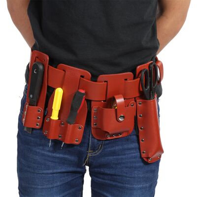 LBVIE Étui Porte-outils 5 En 1 En Cuir Pour Échafaudage Avec Porte-outils Pour Niveau, Clés Et Marteau - Publicité LBVIE Étui Porte-outils 5 En 1 En Cuir Pour Échafaudage Avec Porte-outils Pour Niveau, Clés Et Marteau - Publicité