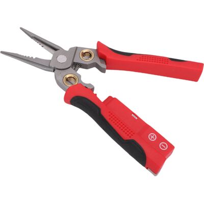 MOXIE Pince À Sertir Et Dénuder 8 En 1 Avec Détecteur De Tension - Testeur Robuste 12-250 V Ac/dc Pour Fils De Phase Et Neutre - Outil Pour Électriciens, Cvc Et Mécaniciens Automobiles (rouge) - Publicité MOXIE Pince À Sertir Et Dénuder 8 En 1 Avec Détecteur De Tension - Testeur Robuste 12-250 V Ac/dc Pour Fils De Phase Et Neutre - Outil Pour Électriciens, Cvc Et Mécaniciens Automobiles (rouge) - Publicité