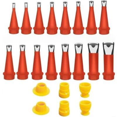 ABYSSE Kit De Finition De Calfeutrage Professionnel Avec Applicateur De Buse En Acier Inoxydable Et Outil D'Étanchéité En Silicone Pour Joint De Cuisine Et Salle De Bain - Publicité ABYSSE Kit De Finition De Calfeutrage Professionnel Avec Applicateur De Buse En Acier Inoxydable Et Outil D'Étanchéité En Silicone Pour Joint De Cuisine Et Salle De Bain - Publicité