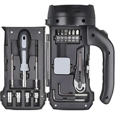JILLIOPER Lampe De Poche Led Avec Kit D'Outils Tournevis Clé Douille Et Couteau Utilitaire Batterie Powerde Pour Camping Réparation Extérieure - Publicité JILLIOPER Lampe De Poche Led Avec Kit D'Outils Tournevis Clé Douille Et Couteau Utilitaire Batterie Powerde Pour Camping Réparation Extérieure - Publicité