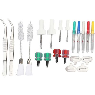 FLAMMKRAFT Kit De Nettoyage De Machine À Coudre 21 Pièces, Outils De Réparation Professionnels Avec Pince À Épiler Et Tournevis - Publicité FLAMMKRAFT Kit De Nettoyage De Machine À Coudre 21 Pièces, Outils De Réparation Professionnels Avec Pince À Épiler Et Tournevis - Publicité