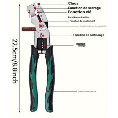 ABYSSE Pz-125 Robustes - Outil Professionnel Électrique, Mécanique Et De Menuiserie Avec Mâchoires À Coupure, Extraction De Vis En Acier Vanadium - Poignée - Publicité ABYSSE Pz-125 Robustes - Outil Professionnel Électrique, Mécanique Et De Menuiserie Avec Mâchoires À Coupure, Extraction De Vis En Acier Vanadium - Poignée - Publicité